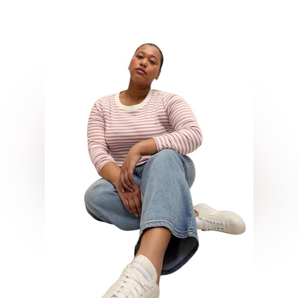 Penningtons Soft Pink and White Striped Sweater - Picture 2 of 8